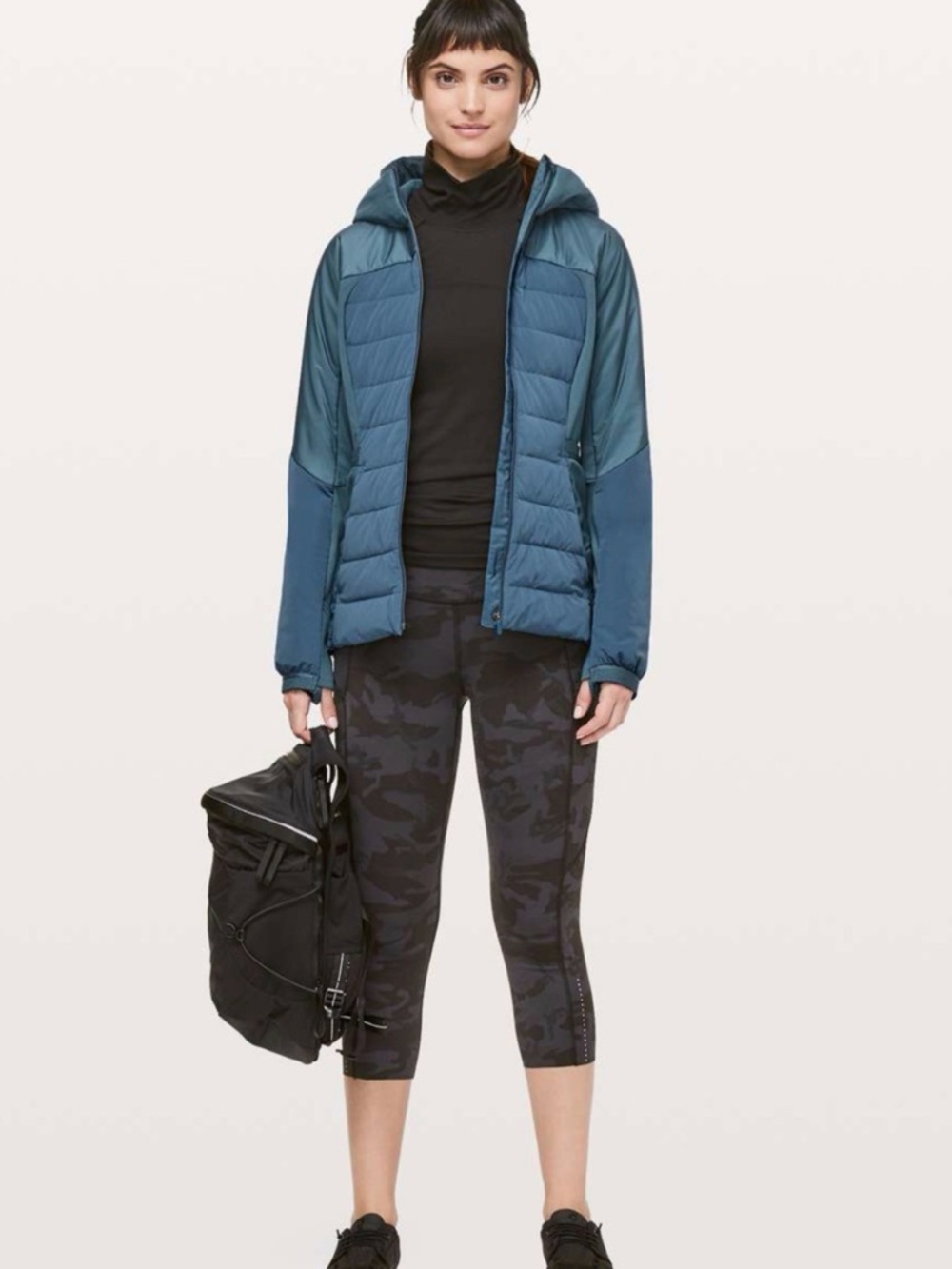 Lululemon Down For it All Running Puffer Jacket Women’s Size 2 Oceanic - Picture 3 of 8